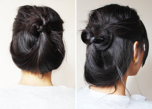 fun casual updo for long hair