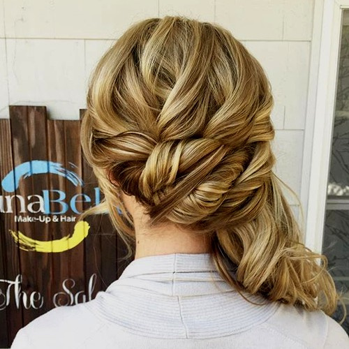 fancy side ponytail updo