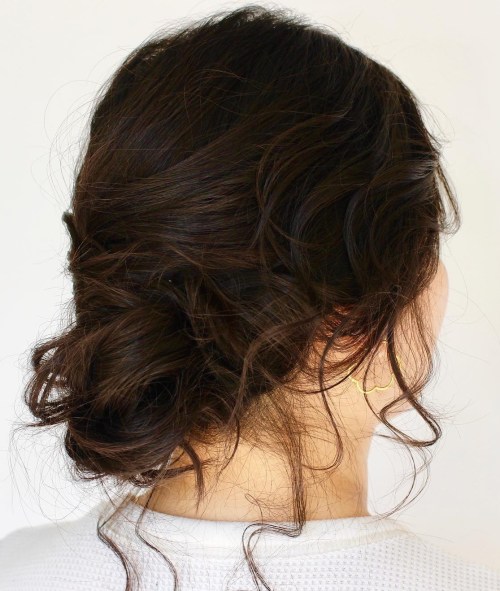 Elegant Messy Side Bun Hairstyle