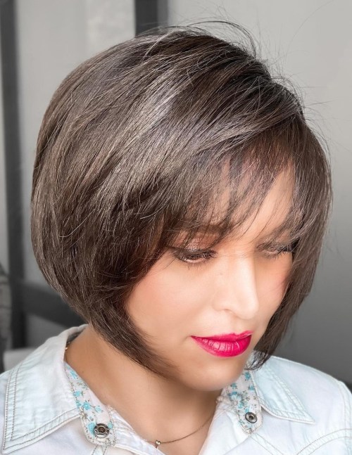 Wispy Bangs and Face-Hugging Bob Crop