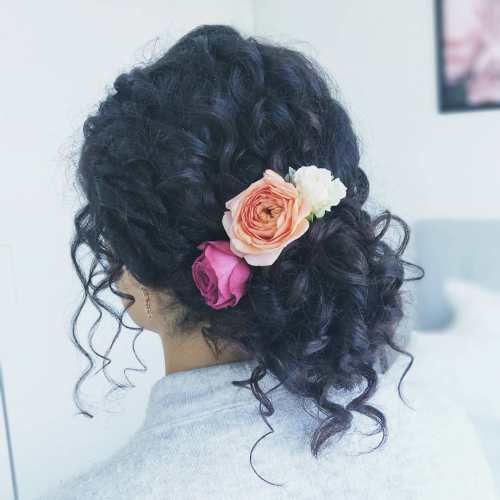 Updo for Long Curly Hair