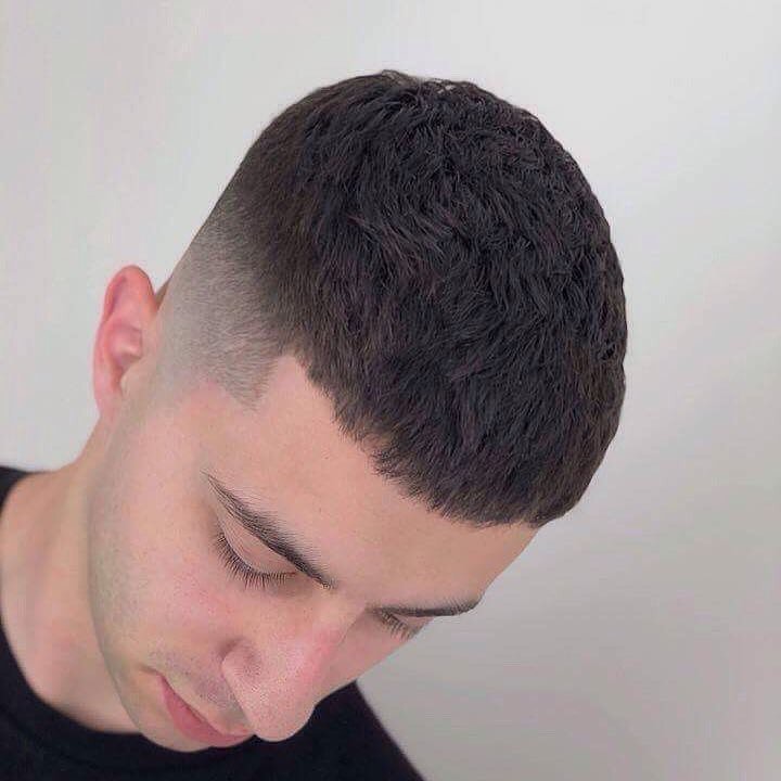 Very Short Crew Cut with Taper Fade