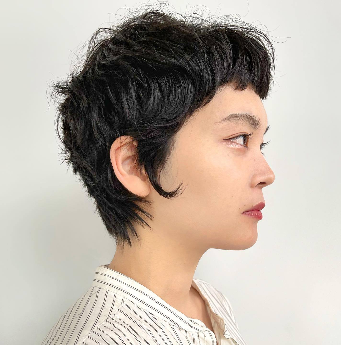 Long Pixie Haircut with Textured Layers