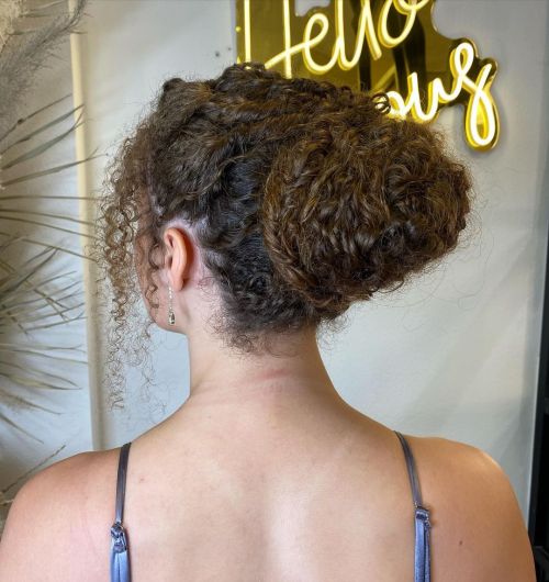 Easy Updo for Curly Hair