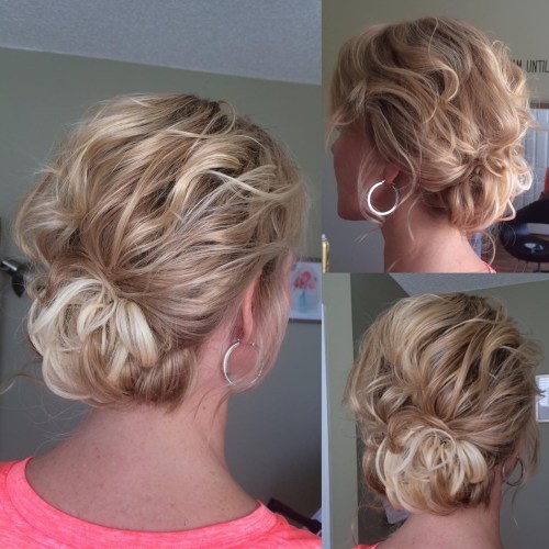 Easy Bun Updo For Short Hair