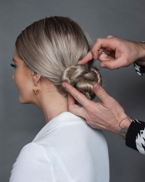 Easy Twisted Chignon Bun for Long Hair