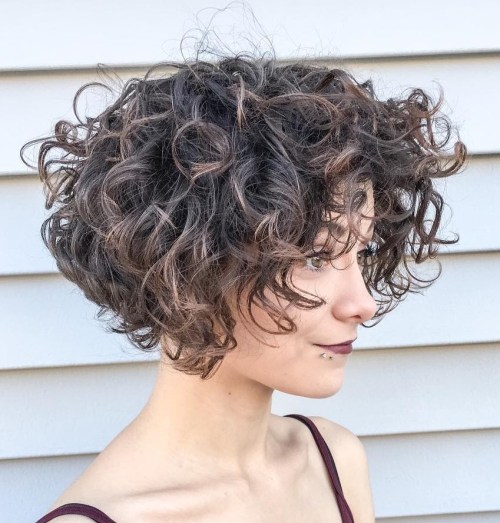 Voluminous Short Curly Bob