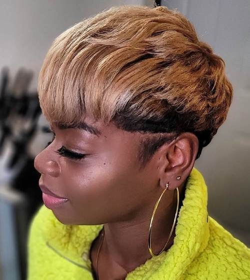 Black-And-Blonde Pixie For Black Ladies