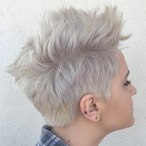 Ash Blonde Pixie Fauxhawk