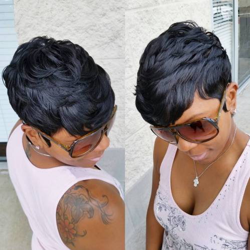 Choppy Black Pixie Haircut