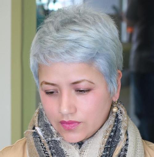 Short Gray Pixie