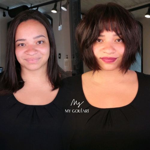 Slimming Razored Bob Makeover