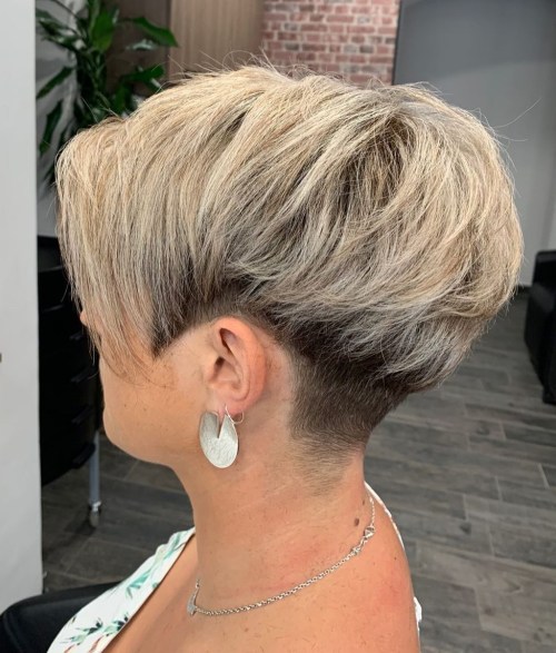 Thick Hair Two-Tone Undercut Pixie