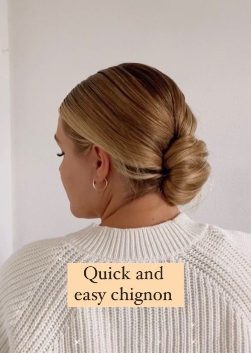 Chignon Hack for Long Locks