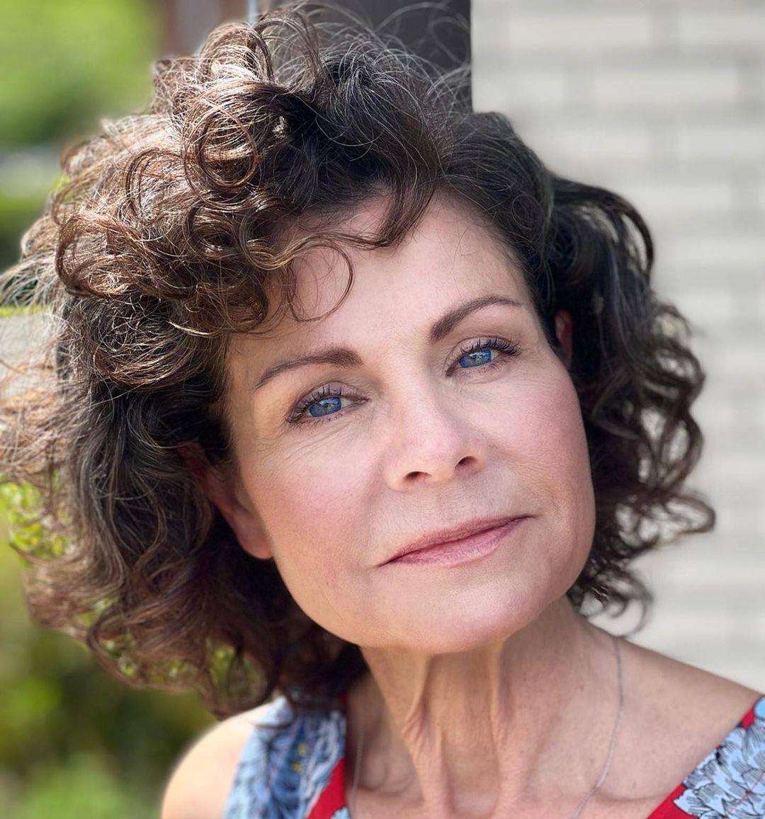 Delightful Curly Hairstyle for Over 50