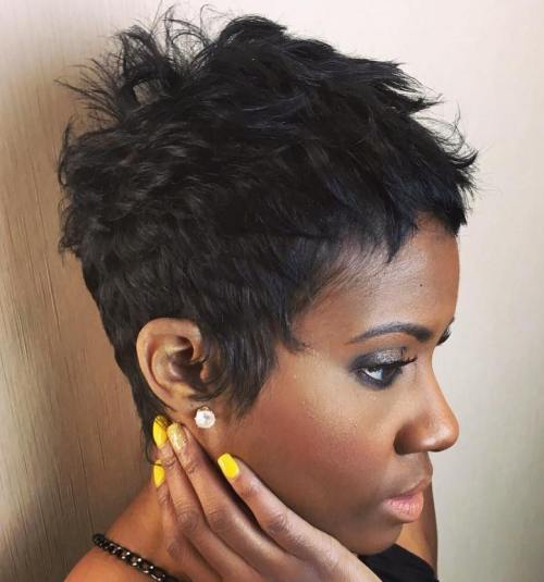 Short Choppy Pixie For Black Women