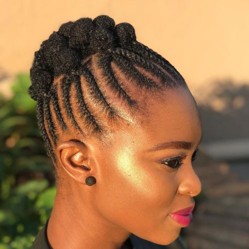 Updo For Short Black Natural Hair