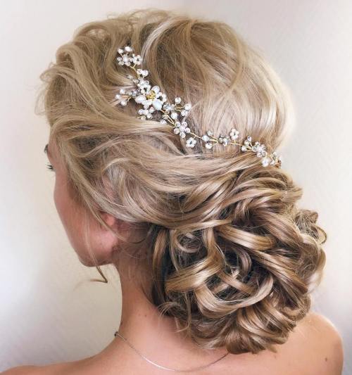 Wedding Low Loopy Bun For Long Hair