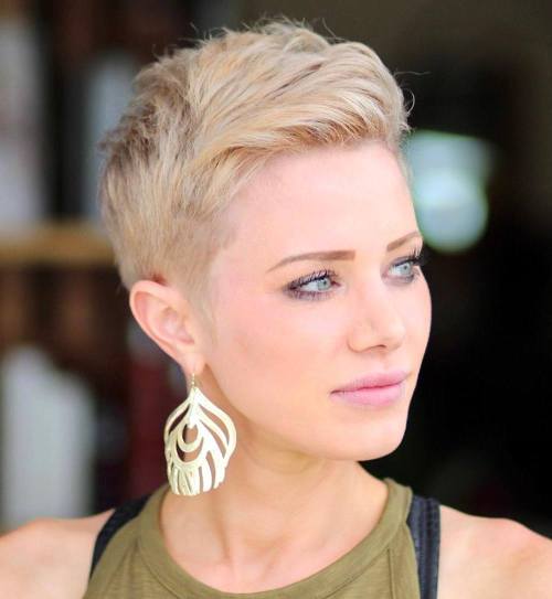 Short Choppy Layered Blonde Pixie