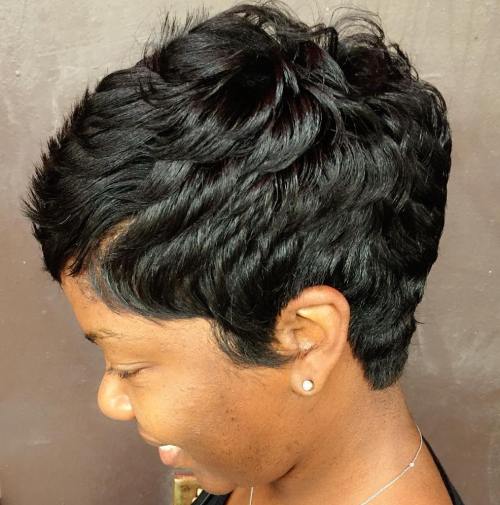 Short Black Pixie Haircut