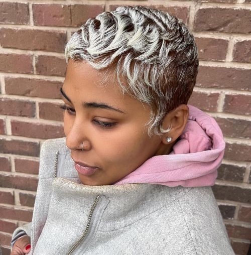 Extra-Short Bleached Hairstyle