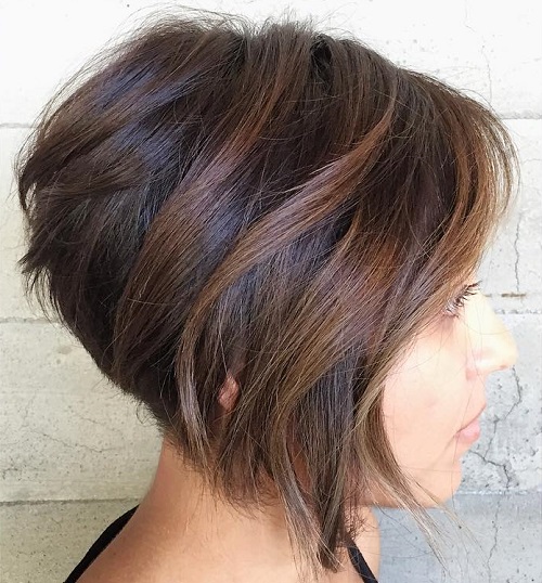 inverted bob with balayage