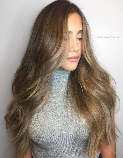 Long Brown Balayage Hair