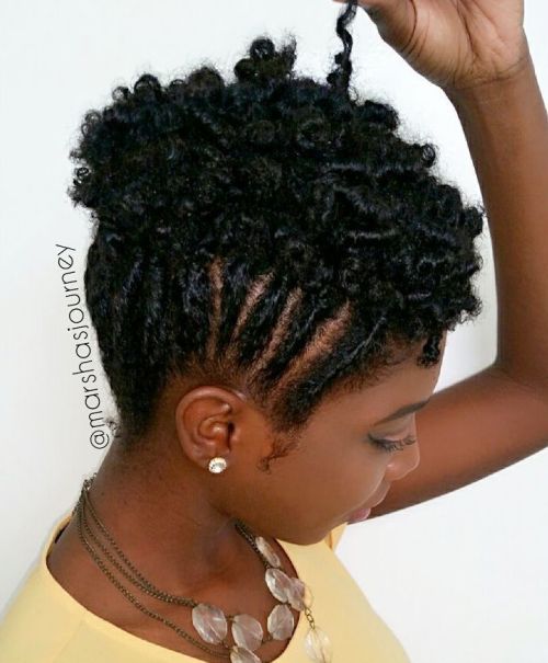 Mohawk Updo For Short Natural Hair