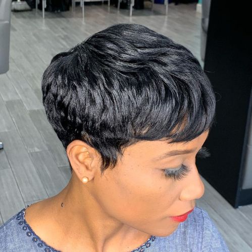 Polished Short Tapered Black Haircut