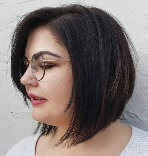 A-Line Bob For A Round Face