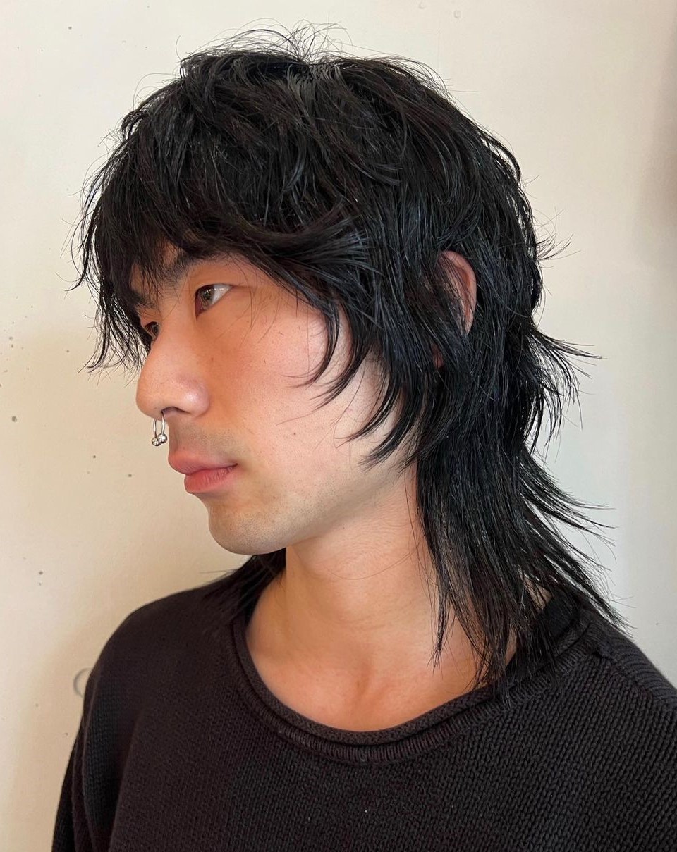 Long Mullet for Asian Textured Hair