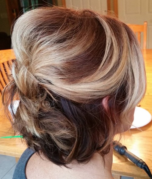 Bouffant Half Updo for Bob