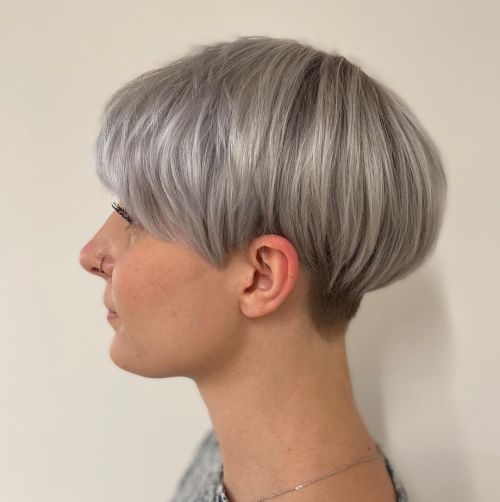 Silver Wedge Bowl Cut